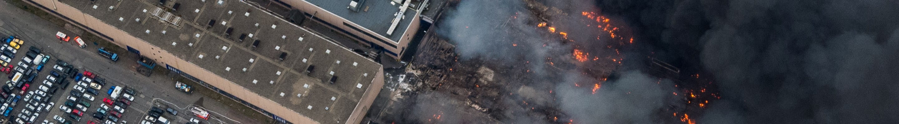 Brand in een openbaar gebouw.