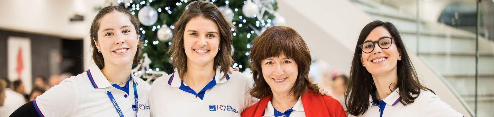 4 leden van het AXA Sustainability team tijdens de ontbijtsessies van AXA Hearts in Action.