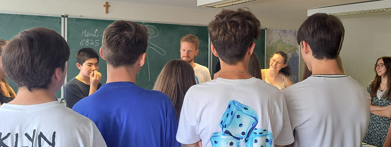 Leerlingen in een Climate School Workshop over de klimaatverandering. 